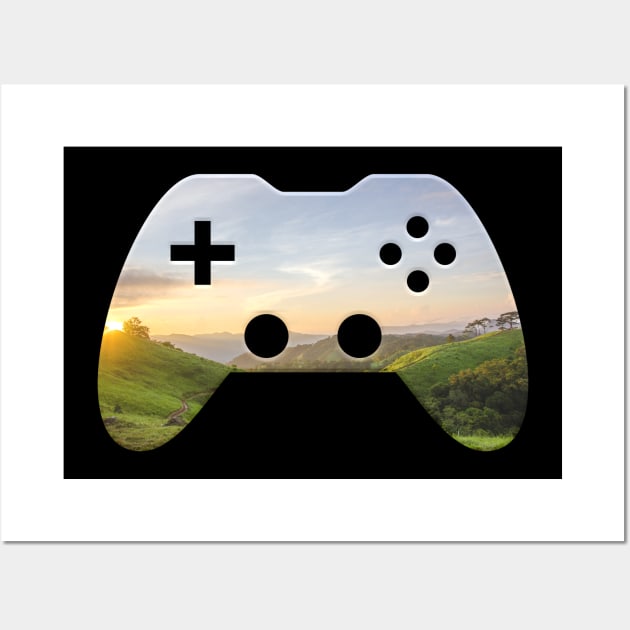 Open World RPG Journey - Gaming Gamer Abstract - Gamepad Controller - Video Game Lover - Graphic Background Wall Art by MaystarUniverse